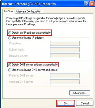 Windows DHCP server setting