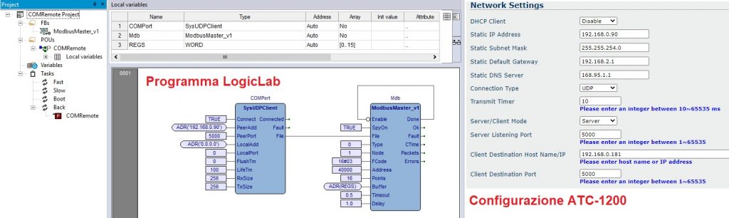 Screenshot programma COMRemote