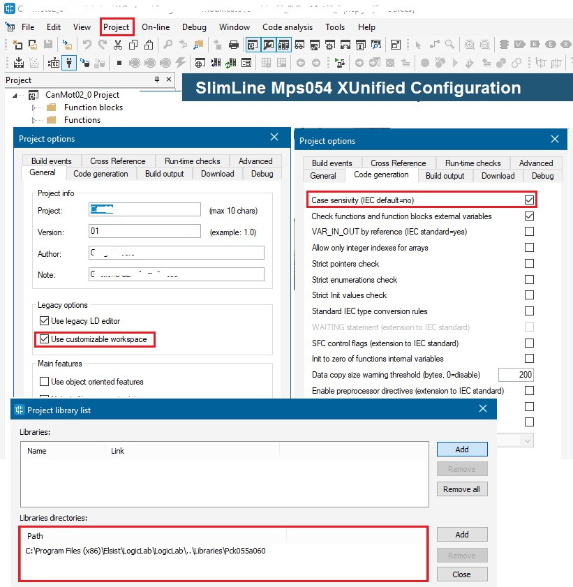 LogicLab, Screenshot conversione XTarget XUnified Case sensivity