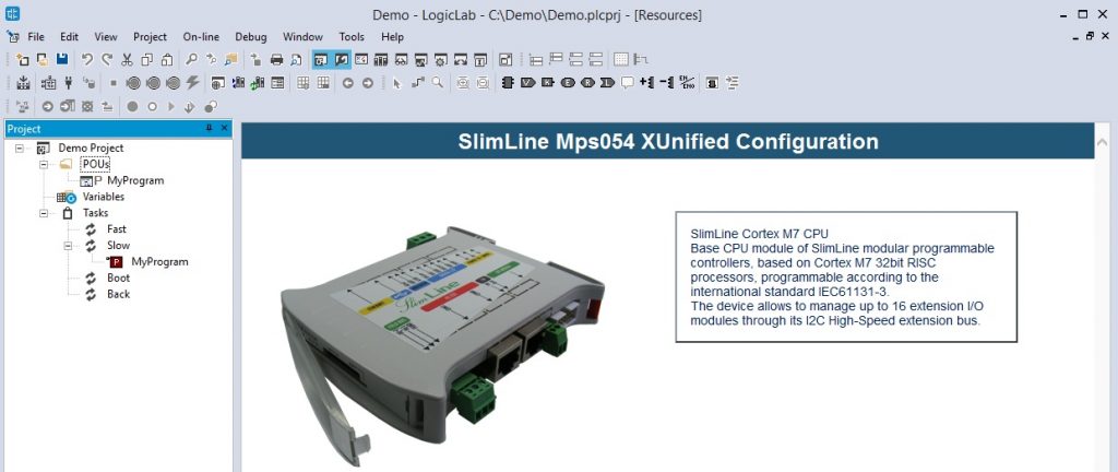 Screenshot LogicLab nuovo progetto