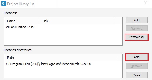 Screenshot Library manager LogicLab