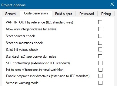Screenshot opzioni compilazione LogicLab