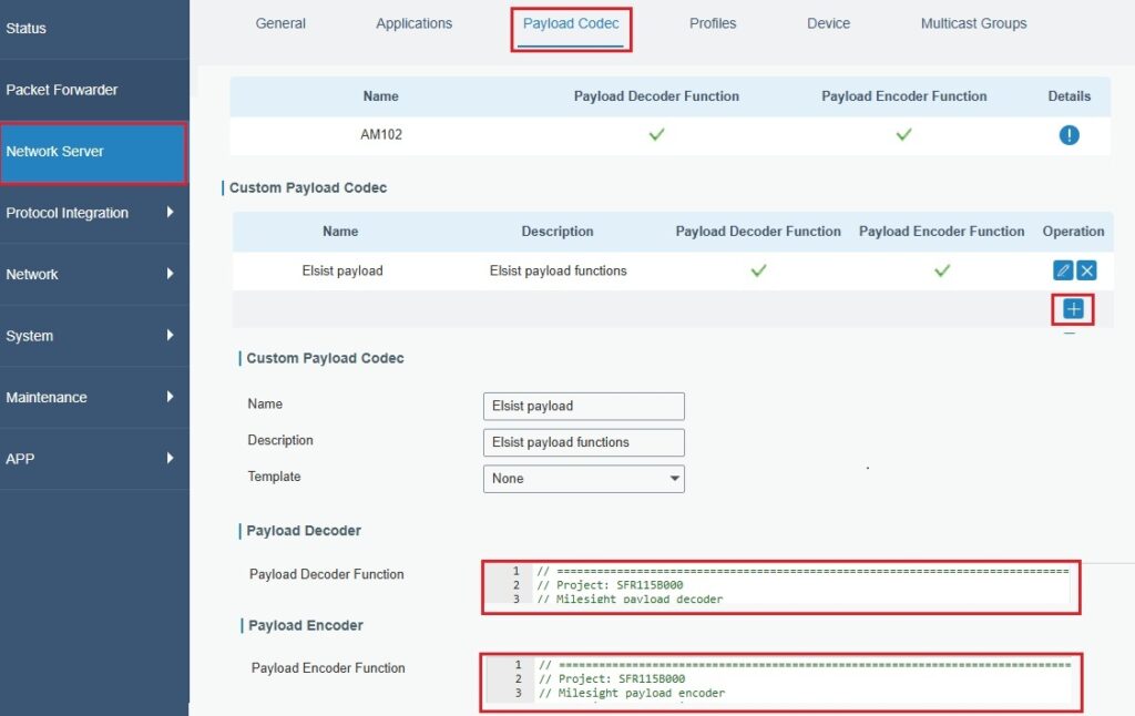 Screenshot definizione custom payload encoder/decoder