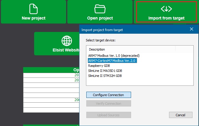 LogicLab, screenshot import from target
